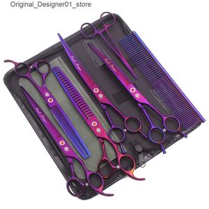 Hair Scissors Purple Dragon 8-inch Dog Beauty Scissor Thin Scissor Professional Cat and Pet Hair Scissor High Quality Z3015-b Q240426 Q240426