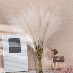 Dekorative Blumen 10pcs Faux Pampas Gras Dekor Blume Arrangement Art Vase Füllstoff künstliche pompöse Boho -Style Home Dekoration