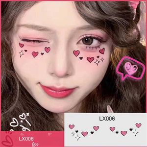 Tattoo Transfer Love Star Temporary Tattoos Sticker Cute Self Adhesive Corner Of Eyes Face Sticker Love Star Musical Party Makeup Stickers 240426