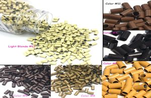 Micro Ring Loop Link Beads Straight Copper Beads Feather Hair Extension Tools 34x30x60mm 1000Pcs per lot bag5392070