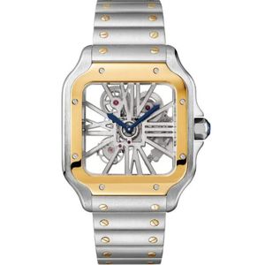 AAA Top Man Watch Designer Watch Mens Watches iskelet kol saatleri kuvars kol saati 40mm paslanmaz çelik hardleks cam montre de lüks