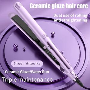 Hair straighteners 2 in 1 Straight and Curly Hair Flat Iron Fast Heating Ceramic Plate Barber shop Hair styling appliances 240425