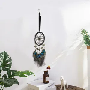 Dekoratif Figürinler Tavuskuşu Feathers Rüya Yakalayıcı Kolye El dokuması Araba Dekor Sanat El Sanatları Parti Dekorasyonu için Romantik Yaratıcı El yapımı