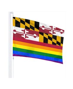 BANCANTI DI FLAGGI GAY PRIDE LGBT Maryland 3039 X 5039ft COLORE VIVIO POLIESTERE 100D con due gamme di ottone1630427