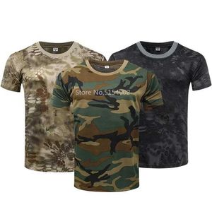Tactical T-shirts Mens military T-shirt camouflage clothing camouflage T-shirt womens Pacific Army green functional tactical bow rescue outdoor hunting 240426