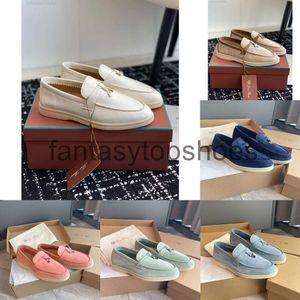 Loro Piano LP Mens Casual Brand 2023S/S skor Famile Shoes Loafers Flat Low Top Suede Summer Charms Walk Oxfords Moccasins Comfort With Box