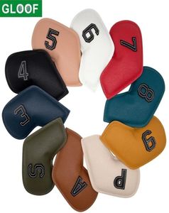 10PCSSET Golf Iron Headcover 39PSA Club Head Cover Number Case Case Sport Training Accessories 2208174859606