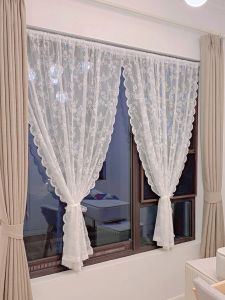 Treatments Treatments Floral Lace Sheer Rod Pocket Curtain Panel Towel