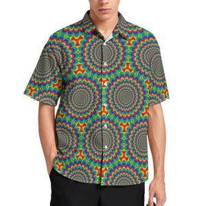 Koszule męskie Psychedeliczne sześćdziesiąte koszule Hippie w stylu hipisowym koszulka hawajska bluzka bluzki man grafika 3xl 4xl 240424