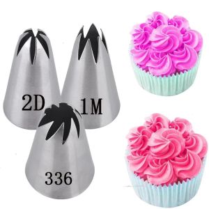 Moulds 13pcs/set Rose Pastry Nozzles Cake Decorating Tools Flower Icing Piping Nozzle Cream Cupcake Tips Baking Accessories #1M 2D 336