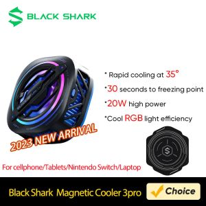 Spelare Original Black Shark Magnetic Phone Cooler 3Pro Gaming Air Cooler Radiator för iPhone 13 14 /Samsung /Xiaomi -surfplattor Kylfläkt