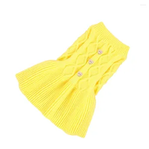 Vestuário para cães 1pc gato de estimação suéter de primavera de duas pernas de duas pernas, vestido de lã de cachorro confortável (tamanho amarelo xxs)