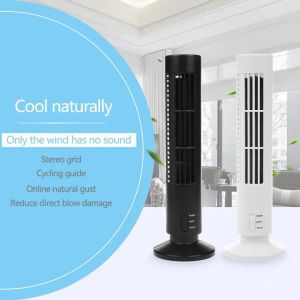 Apparater Portable USB VERTICAL BLADELESS FAN 2 Speed ​​Justerbar Mini Air Conditioner Fan Mute Desktop Cooling Tower Fan For Home Office