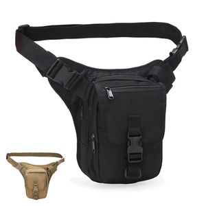 Män midjan Fanny Pack Bag för kort pistol Militär taktisk utomhussportjakt Klättra på resan Male Bum Hip Belt Bags 240419