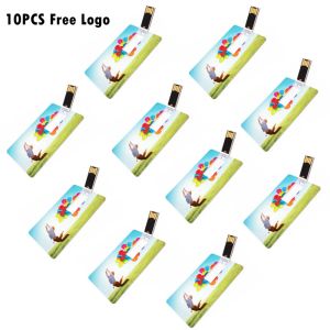 Laufwerke 10pcs/Lot Print 4G 8G Kreditkarte USB -Flash -Laufwerk Customized Pen Drive als photodesign pendrive personalisiert