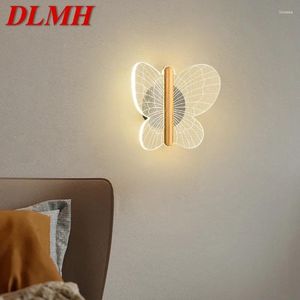 Wall Lamp DLMH Contemporary Butterfly Indoor Living Room Bedroom Bedside Nordic Art El Corridor Hallway