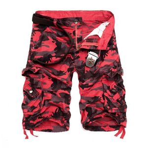 Men's Shorts US size 2024 new camouflage loose cargo shorts mens cool summer military camouflage shorts mens cargo shorts J240426