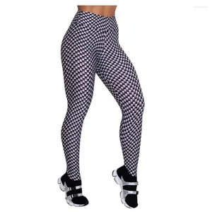 Yoga Kıyafetler Kadın Pantolon Moda Sıradan Baskı Tayt Fitness Sporları Çalışan Atletik Dikiş W#