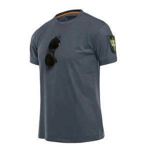 Taktik Tişörtler Erkek Askeri Taktik Kamp Balıkçılık Yürüyüş Seyahat Hızlı Kuru T-Shirt Yaz Hızlı Kuru Yürüyüş Seyahat Kasnağı Tee O-Neck 240426