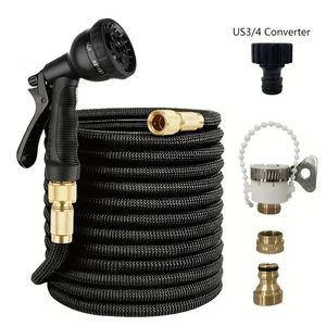 Home and Garden Hose High Pressure Flexible Expandable Bicolor Magic Watering Pipes 25-150FT for Garden Farm Irrigation Car Wash 240423