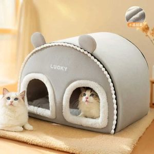 Кошачьи носители ящики дома зимнее домашнее животное палатка в пещерную кровать собака самопогревательное нагревание кошачья палатка.