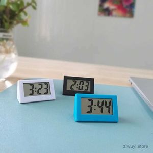 Desk Table Clocks Mini LCD Digital Dashboard Clock Desktop Electronic Clock Mute Portable Clock Silent Desk Time Display Clock For Home Office Car