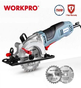 WorkPro Electric Mini Circular Saw Power Tools 750W Multifunktionell elektrisk såg med TCT Blade och Diamond Blade Sawing Machine 22998719