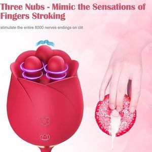 Sex Toys Vergiss-me-nicht S475-7 Rosenzunge lecken Vibrator Sex Fun Telescopic Double Vibrator Sex Lieferungen Vibratoren Frauen Sexspielzeug