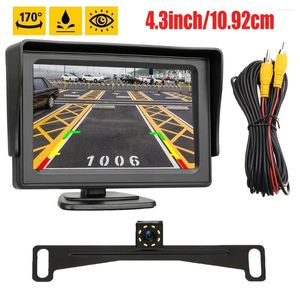 Wide Viewing Angle Car Rear View Reverse Camera 4.3-inch High-definition Desktop Display LCD Complete Parking System