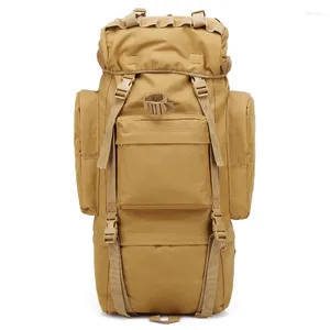 Backpack Sell Bagpack 65L Campo de camping ao ar livre Faixa de sobrevivência de um ombro tático