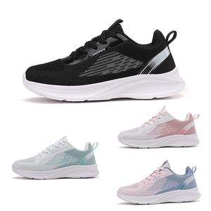 Spedizione gratuita Uomini Donne Running Scarpe Lace-Up Flat Solte Solido Blu traspirante rosa rosa Green Trainer Sport Sneakers Gai