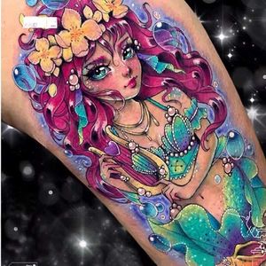 Tattoo Transfer Anime Fake Tattoo Sticker Waterproof Temporary Sailor Moon Mermaid Flower Arm For Woman 18 Body Transfer Art Water Japanese Cute 240427