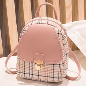 Рюкзак в стиле Mini Women Sackbody Bag для подростковой девочки для подростки клетку для плевы на плече, корейская модная женская багпак