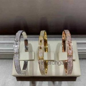 Высококачественный роскошный H Home Bangle Gaoding Bracelet Full Diamond Plainted 18k розового золота пряжка Свинья Ска Sky Star Light Luxury Parath