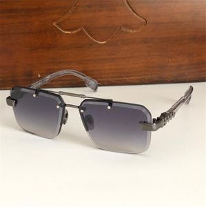 New fashion design square sunglasses 8277 metal frame rimless cut lenses retro generous style high end outdoor UV400 protection glasses