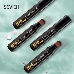 Color Sevich Hair Dye Pen Hair Root Touch Up Black Brown Hair Color Stick Disposable Hair Dye Cream Brush Easy To Carry Magic Stick