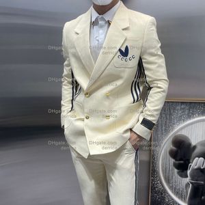 Designer Men Blazer Jacket Coat Letter Business Casual Slim Fit Terno Formal Blazers Men Suits Top Tamanho da calça M-3xl
