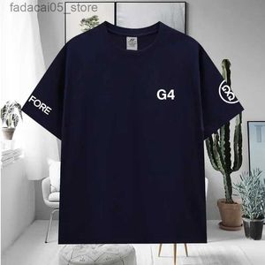 Men's T-Shirts Mens G4 Short sleeved New 2024 Trendy and Womens T-shirts High quality Cotton Summer T-shirt Harajuku Top Q240425