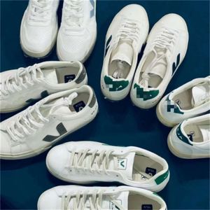 Vejaon Casual 2024 Fransız Brezilya Yeşil Dünya Yeşil Düşük Karbonlu Yaşam V Organik Pamuk Daireler Platform Spor Kekiği Kadın Klasik Beyaz Tasarımcı Günlük Ayakkabılar