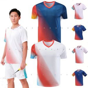 2024New Lining Badminton Jersey Collection for Men and Women's Children's Badminton de manga curta Top de secar rápido