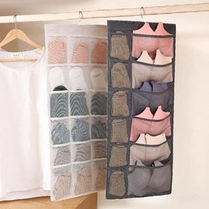 Aufbewahrungstaschen Wandhänge Bag Garderobe Organizer Doppelseite Unterwäsche BH -Socken Sortieren Schlafzimmer