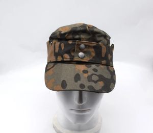 Caps Military Reenactments Replica WWII WW2 German Army Camo Cap Camouflage Hat Autumn Plane Tree Color 　