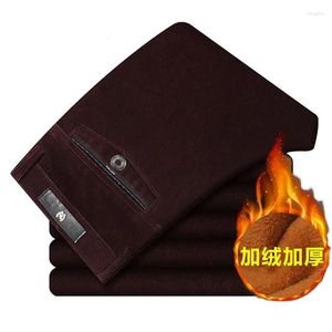 Men's Pants 2024 Autumn/Winter Classic Fashion Solid Color Corduroy Casual Comfort Thick Warm High Quality Plus-Size