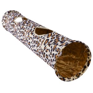 Toys Small Tunnel Leopard Rabbit Tube Space Saving Long Tube Toys for Cat Rabbits Puppy 120x250