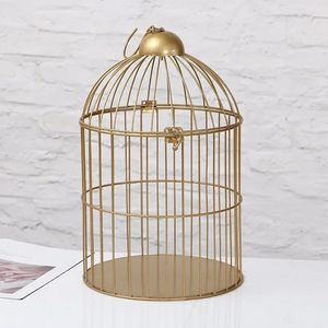 European Retro Iron Flower Stand Bird Cage Balcony Outdoor Decorative Cages Decoration Pet Supplies House 240419