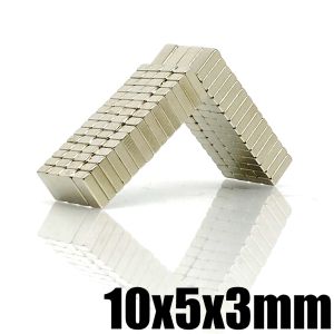 Bedienelemente 20/50/100/200/500pcs 10x5x3 mm Quaderblockmagneten N35 10mmx5mm Neodym Magnet 10x5x3mm Permanent Ndfeb Strong Magnet 10*5*3