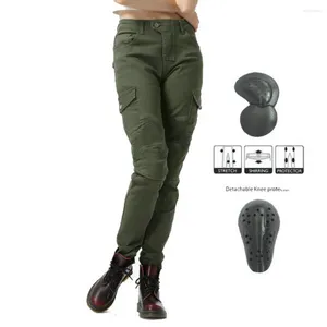 Calça jeans feminina de moda de batida resistente a calças anti-queda montando o cinto de calças de motocicleta com engrenagem de proteção