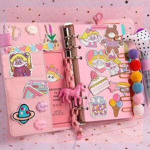 Diario foderato di proiettile sketchbook planner tascabili ragazze a6 diario grazioso blocchi di cancelleria Notebook per le riviste per uffici scolastici 240409