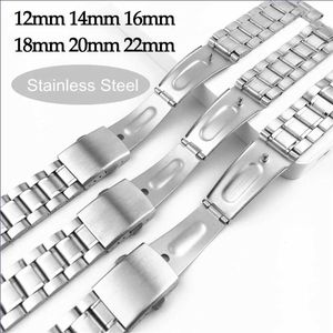 Uhren Bänder 18mm 20 mm 22 mm Edelstahlgurt modische silberverstellbare neue Smart Watch Gurt 12mm 14mm 16 mm Womens Watch Gurt Correas 240424