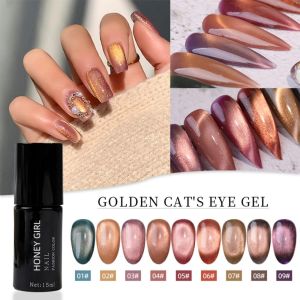 Gel 9 colorido cola de gato dourado cola de óleo de unhas flash gradiente branco cola de unhas super brilhante flash allmatch unha decoração